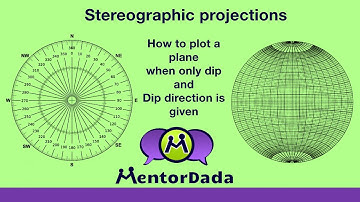 Stereographic projection | Structural Geology | How to plot a Plane in Stereonet | Type 2