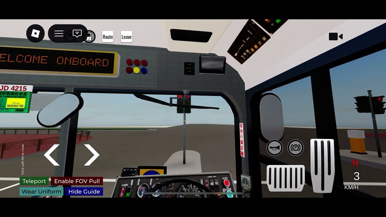 Driving KMB 238M￼ in Roblox 