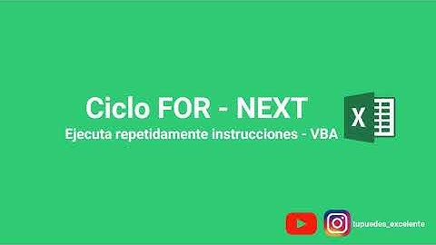 Ciclo FOR - NEXT VBA