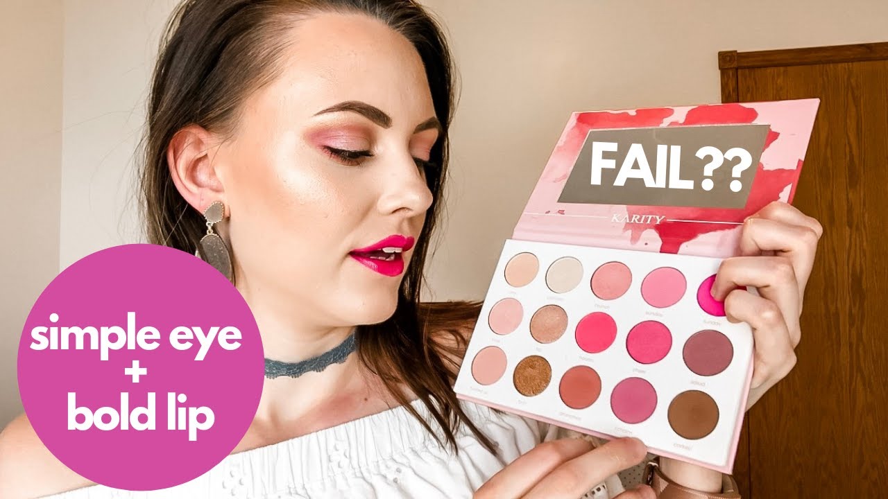 SIMPLE EYE, BOLD HOT PINK LIP | Karity Rose All Day Palette | Sarah Taubenheim