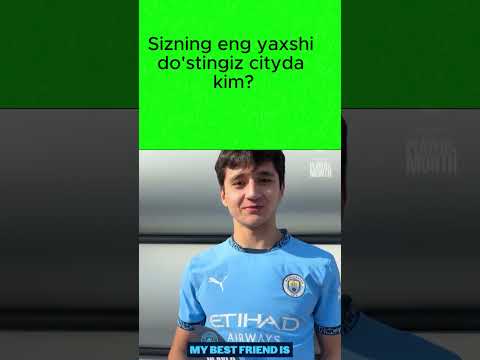 'Conducting a survey with a footballer' Khusanov Suhbat #Conducting #football #mancity #khusanov