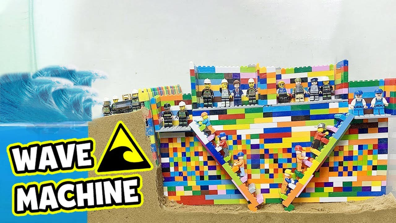 Wave Machine cause Dam Breach Flooding LEGO City Collapse - Dam Breach ...