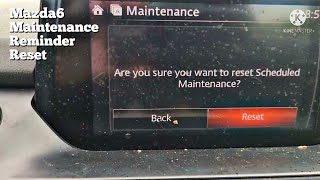 2017 Mazda 6 maintenance reminder reset  / oil life / Wrench 🔧  symbol