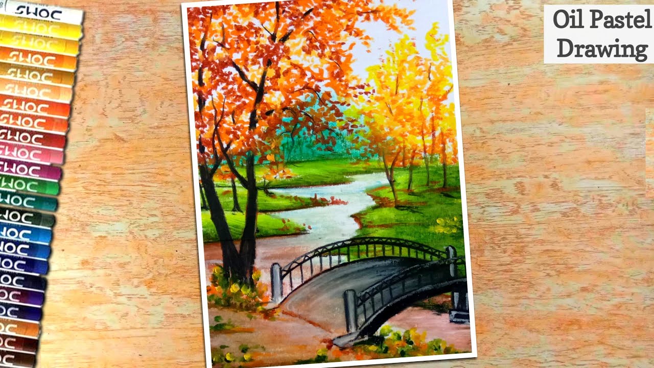 Nature Always say Something | Oil Pastel Drawing for Beginners - Step by Step | Satisfying | 