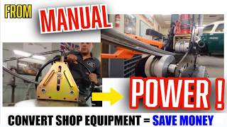 How to convert home shop tools from Manual to POWER !!   HABOR FREIGHT -  SWAG - VEVOR