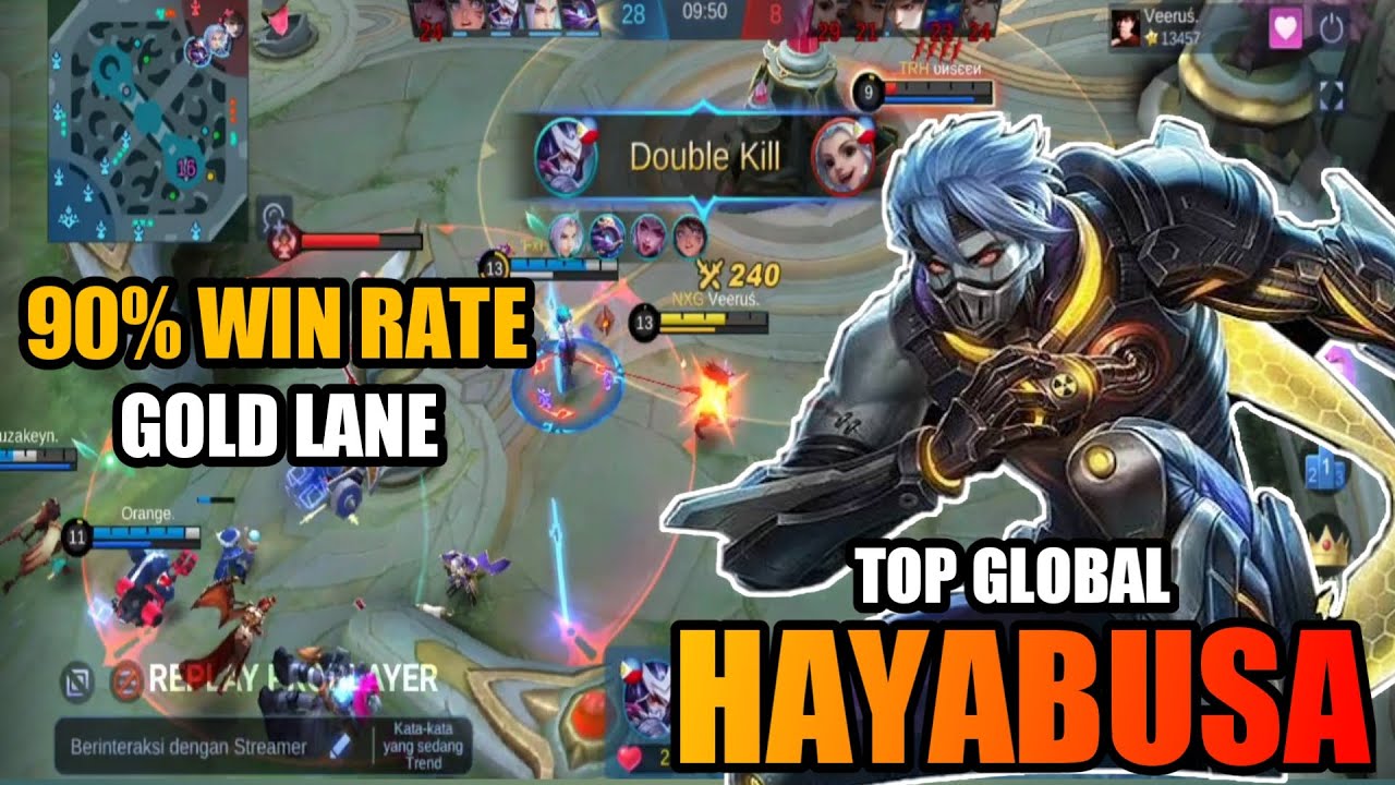 Hayabusa Side lane Tutorial - Top Global Hayabusa Win Rate 90% By Veenus ~ MLBB