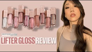 [ENG SUB] 黄黑皮测评  |  MAYBELLINE LIFTER GLOSS SWATCHES & REVIEW WARM/ASIAN SKIN TONES