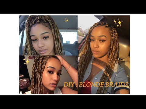 how-to:-honey-blonde-braids-|-easy-natural-hairstyle