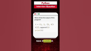 Day 5/30 Python Interview Question Series | Tuple with Mutable List #python #interview #coding