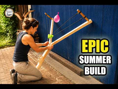 I Built A Giant Water Balloon Launcher From Wood