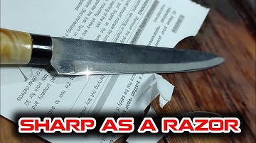 Simple way to sharpen a razor sharp knife! (Create a desired sharpening angle) #knife