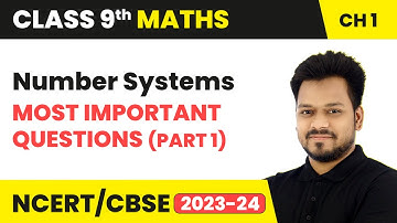 Number Systems - Most Important Questions (Part 1) | Class 9 Maths Chapter 1 | CBSE