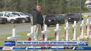 Pres. Trump, First Lady visit Alabama after deadly tornado
