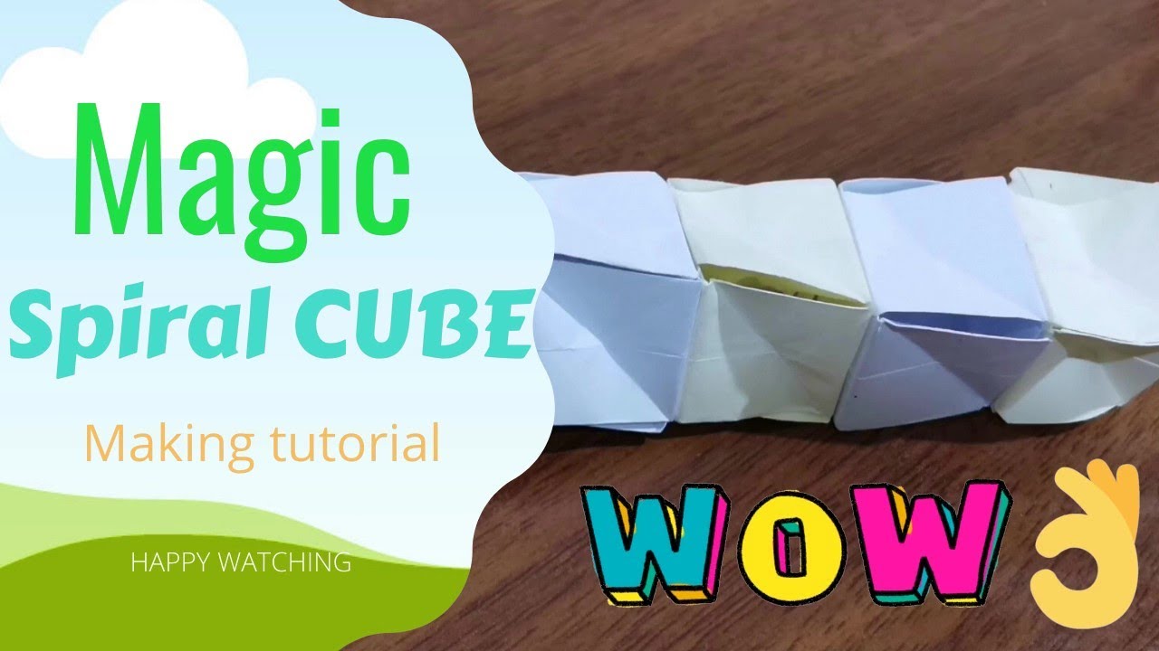 Interesting and amazing origami that you can make easily - Magic spiral cube !!!! 🎊✨