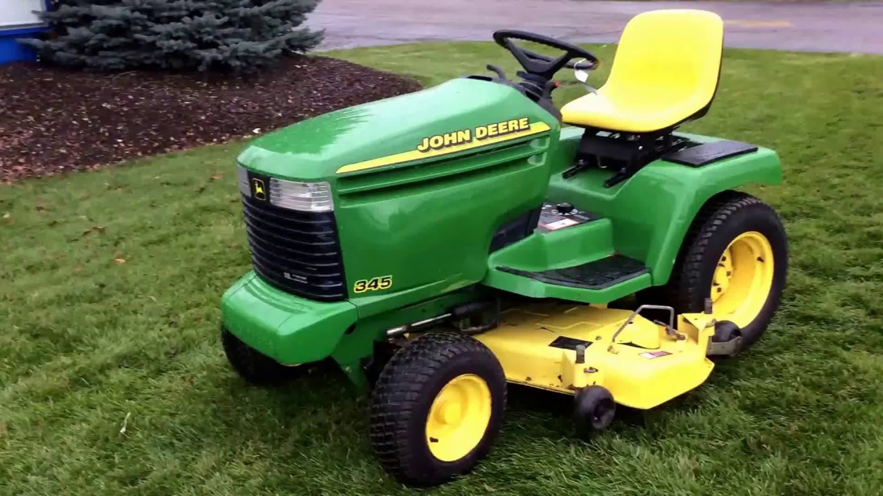 John Deere 345 Garden Tractor For Sale Online Auction Youtube