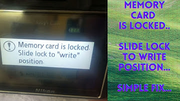 Simple solution |Simple DSLR Trick| Memory card is locked slide lock to write position | TAMIL |DSLR