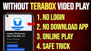 terabox link open without app | without Terabox Video Play | use terabox without login