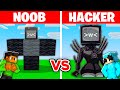 Noob vs hacker i cheated in a tv woman build challenge