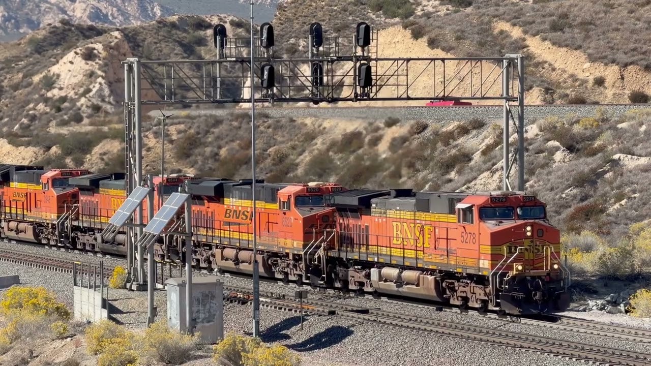 BNSF and Union Pacific Trains on Cajon Pass November 1, 2025