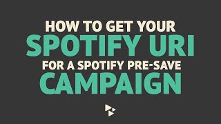 How To Get Your Spotify Uri Pre Save For Show Co Cd Baby Help Center