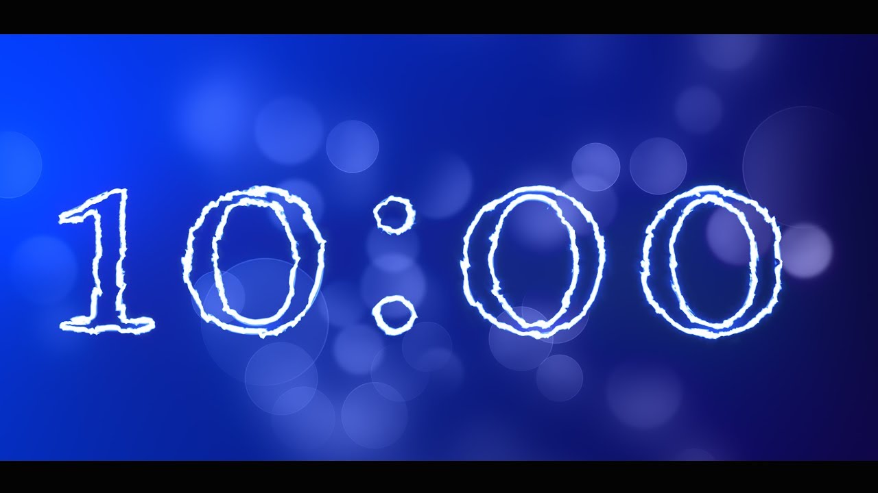10 min COUNTDOWN TIMER ( v 713 ) with sound music 4K YouTube
