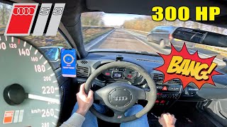 TUNED AUDI S3 8L TOP SPEED RUN ends with a BIG BANG on AUTOBAHN!