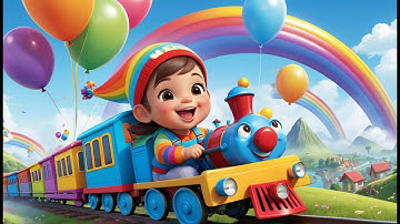 🚂 Number Train to Rainbow Land – 1 to 10 Adventure! | Fun Counting Song for Kids | Learn Numbers