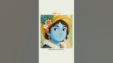 Cute Ghibli Trend with Lord Krishna images😊❤️💫 ll #krishna #whatsappstatus  #ghibli #status #shorts
