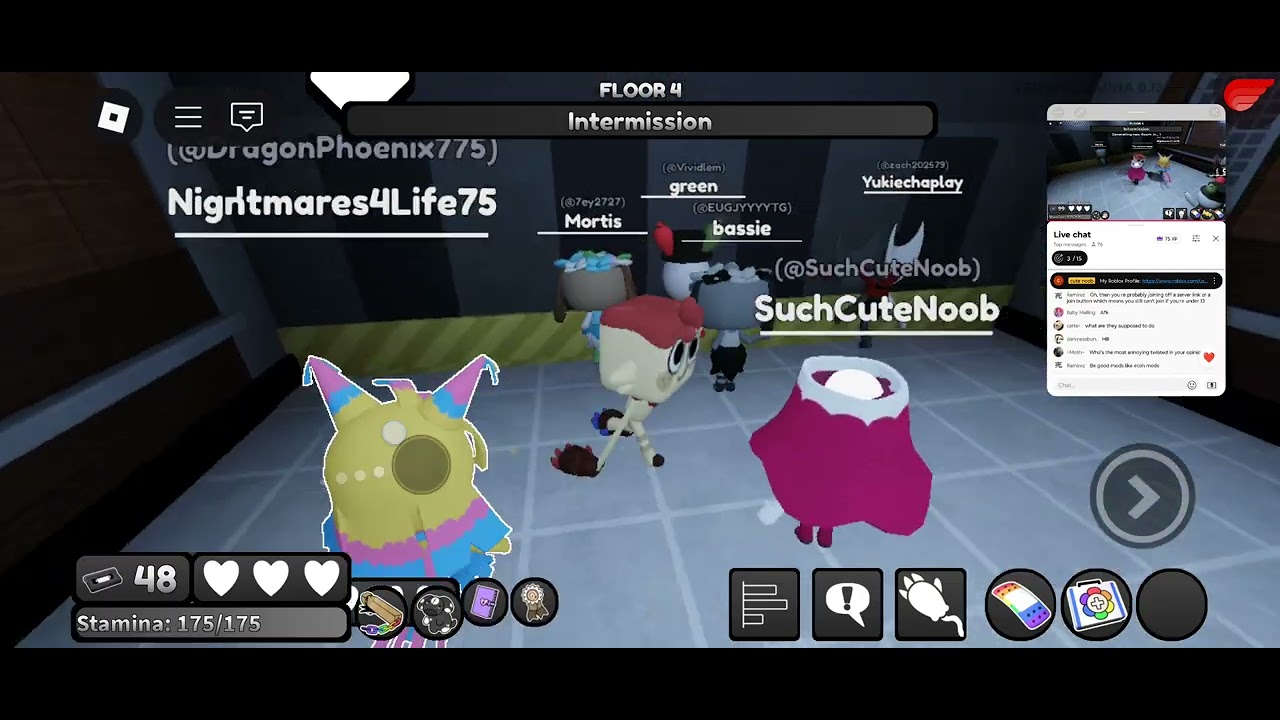 Playingwith cutenoobwewent all the wayto dyles floorvideo ended waybeforedyle bcuz it kepted lagging