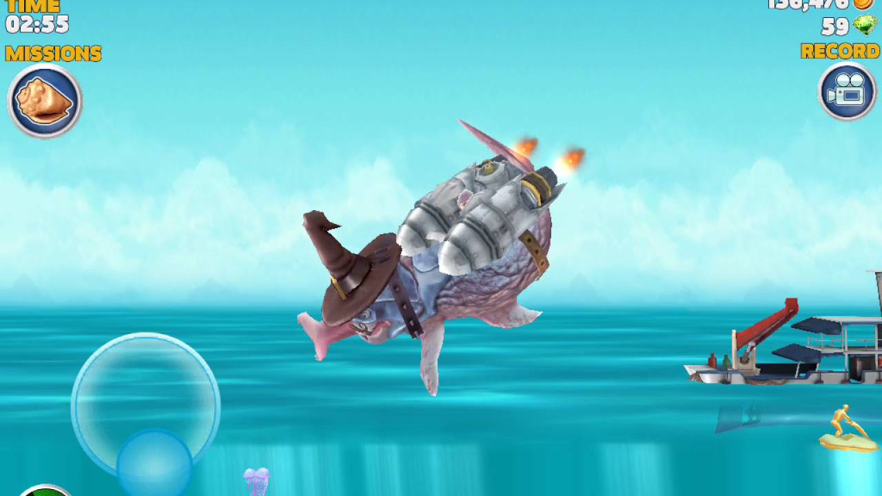 Hungry Shark Gameplay- eating the moon