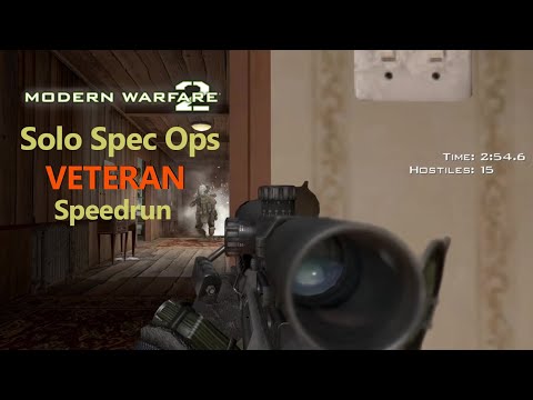 MW2 Spec Ops Solo Veteran Speedrun In 44:43 (Former WR)