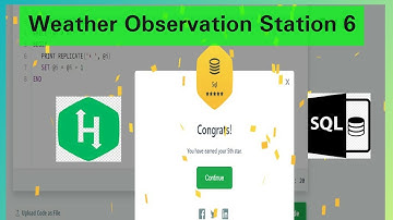 HackerRank Practice Sql 11 | Weather observation station 6 | SQL Gold Badge
