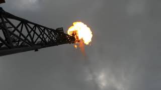 Offshore Blowdown Test -High Velocity Flare - Extremely LOUD!!