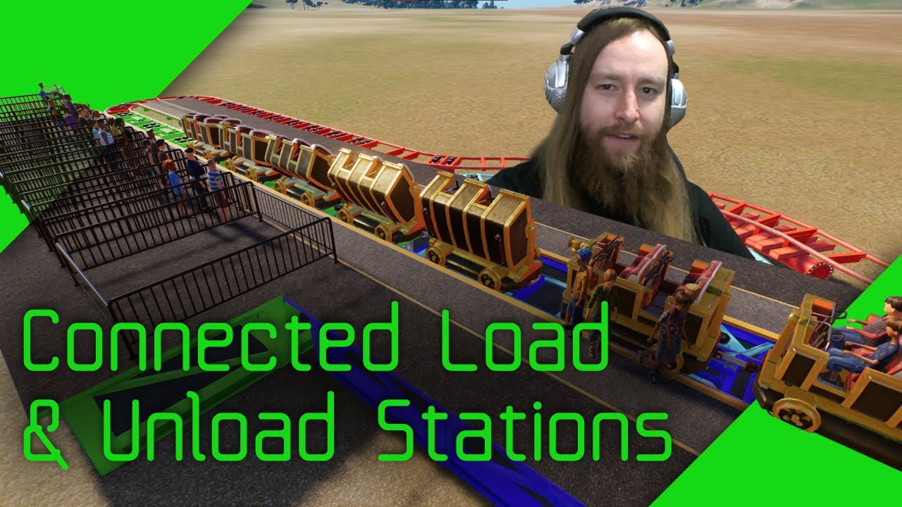 Connected Load and Unload Stations in Planet Coaster 2