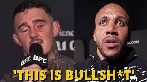 Tom Aspinall & Ciryl Gane react after NO CONTEST due to EYE POKE