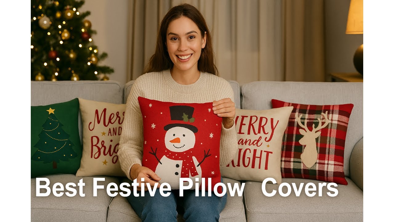 🎄 Обзор комплекта рождественских наволочек Allorry 18x18 – ткань, дизайн и стоит ли оно того? 🎄