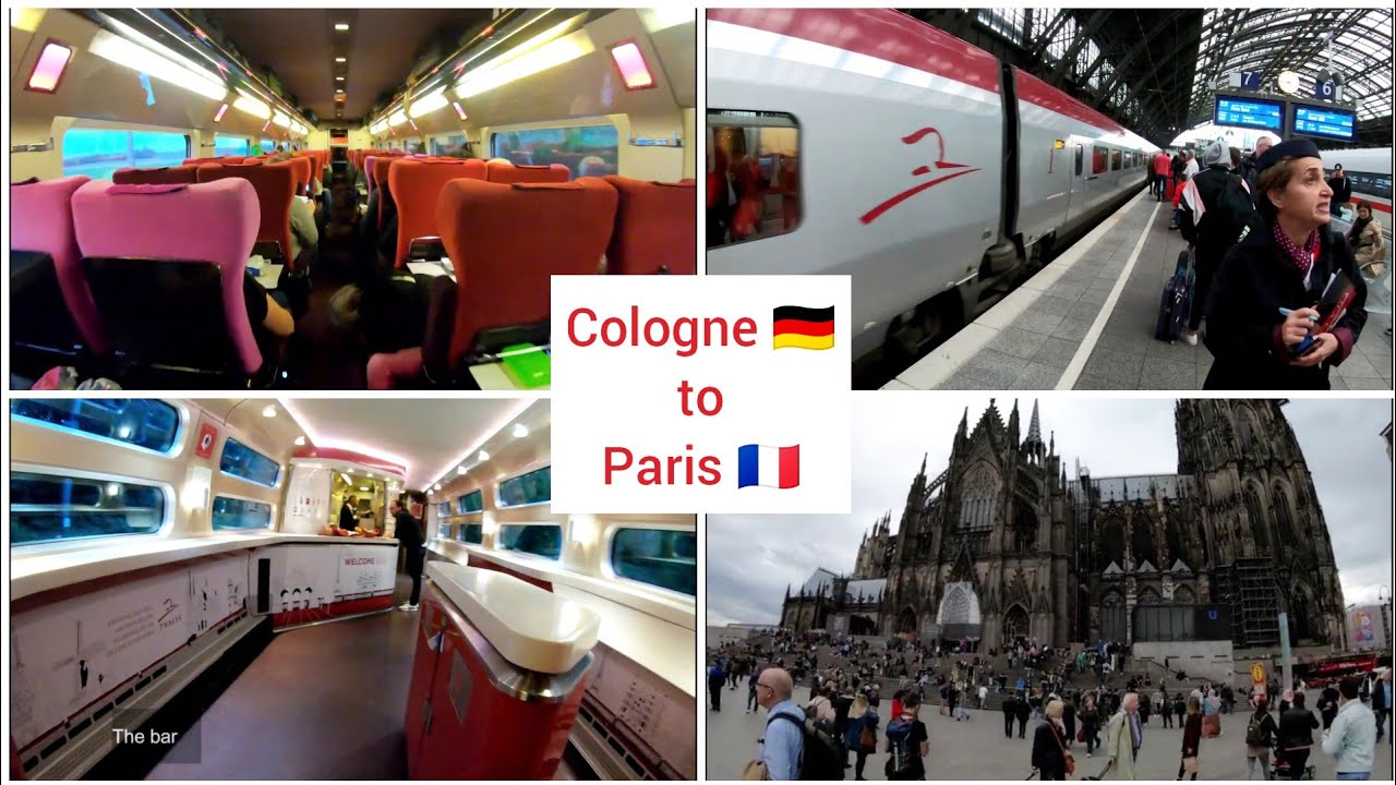 Cologne to Paris with Thalys high speed train 4K