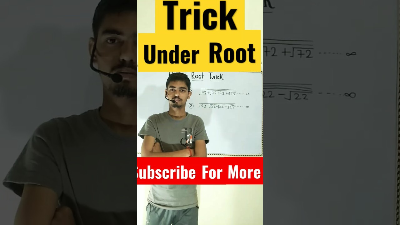 Underroot#trick#mathconcept#viralvideo#youtubeshorts#shorttrick#india ...