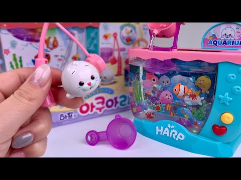 [🐰toy asmr🐰] Harp's Fishing Aquarium Playset ASMR Satisfying with Unboxing No Talking Review Toys
