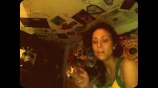 Ash smoking a blunt and blowing O's