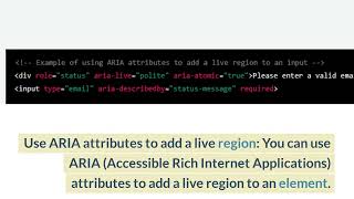 How to implement WCAG 2.1 Success Criterion 3.2.2 On Input in code with examples