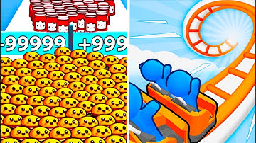 Food Run vs Runner Coaster 😉😝😜 Walkthrough All New Max Update Mobile Gameplay VA4236