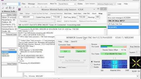 Winmor in use via RMS EXpress in Radio Only mode