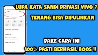 Cara mengatasi Lupa kata sandi privasi vivo | Cara reset kata sandi privasi vivo