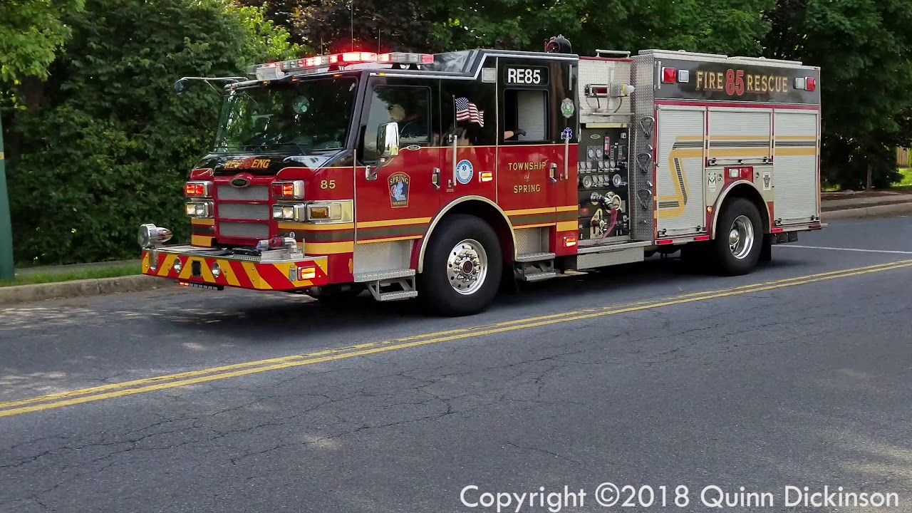 Engine 85 Rescue85 TSFRS Rescue Engine 85 & Western Berks EMS - Code 3 to a Medical Call ...