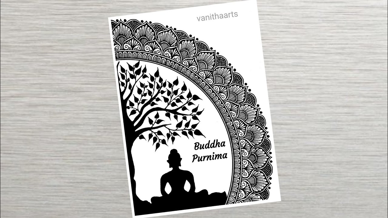 Lord Buddha Mandala Art | How to draw Mandala Art for Beginners 