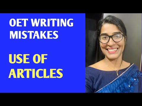 How to use articles in OET letter