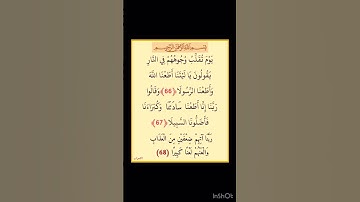 سورة الاحزاب - سورة 33 - اية 68-66