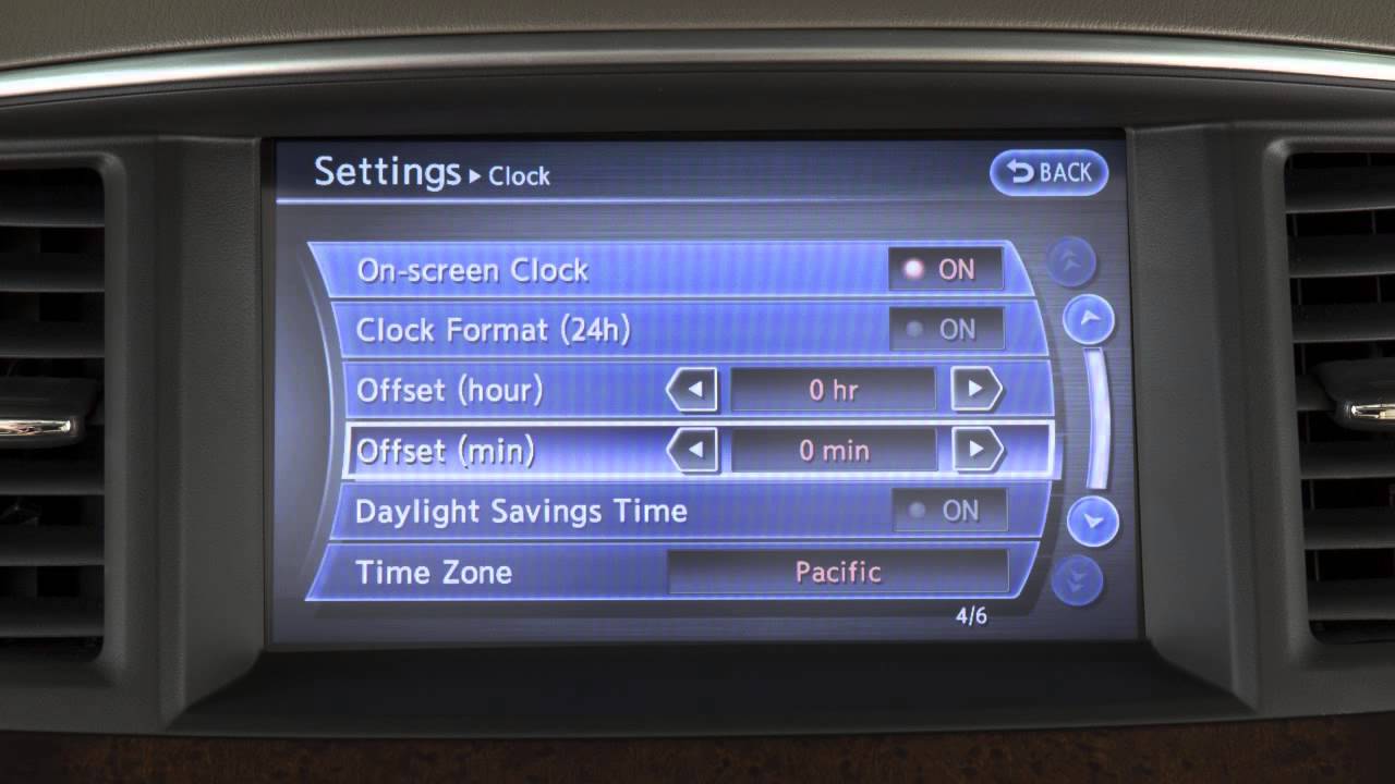 Infinity Cars Clock 2015 Infiniti QX60 - Setting the Clock - YouTube