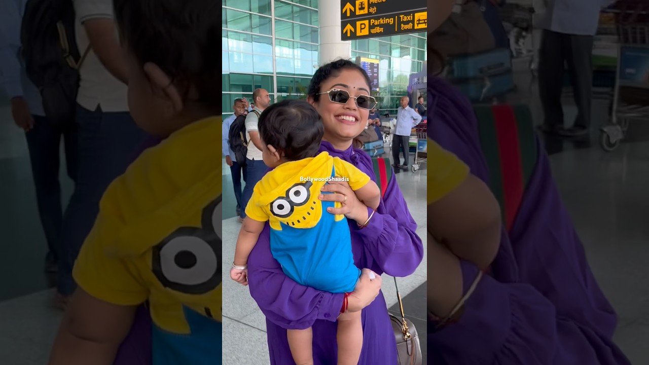 Musical couple Sachet and Parampara spotted at airport with their baby 😇